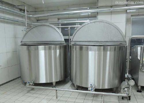 paslanmaz süt pişirme kazanı 1500 litre